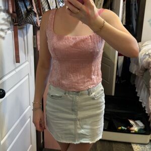 Pink Sequin Women's Top